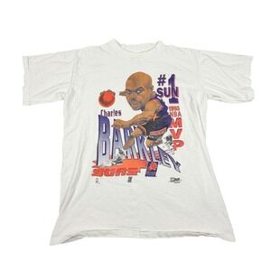Salem Sportswear T-Shirt Mens White Charles Barkley 1993 NBA MVP Big Head Large